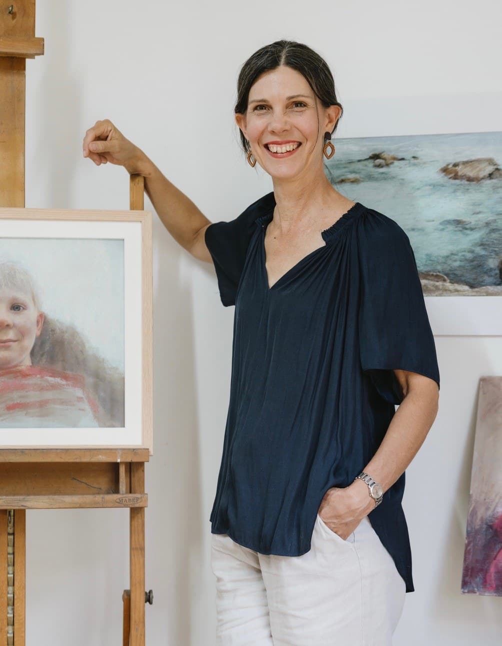 Karen Christiansen in her Ipswich studio